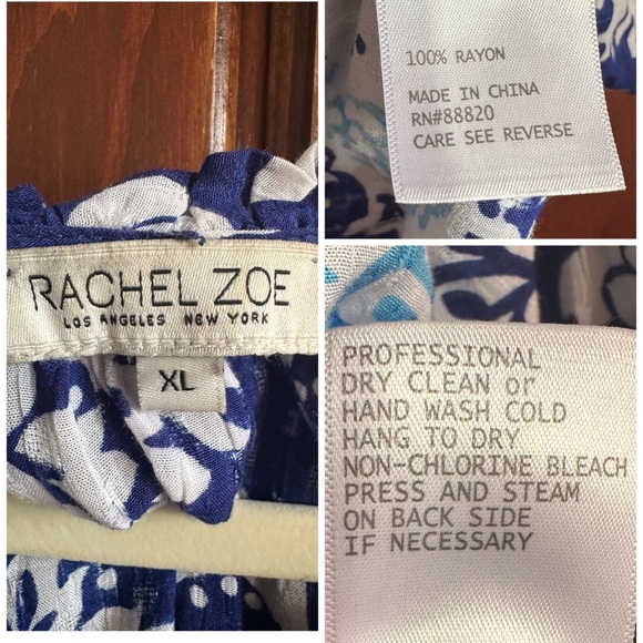 RACHEL ZOE GRAPHIC RELAXED SHORT SLEEVES BLOUSE - Picture 2 of 6